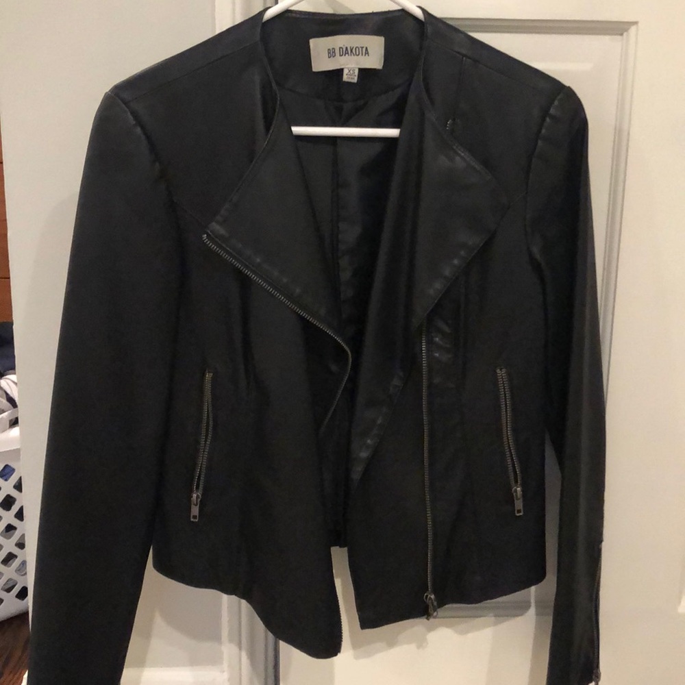 Leather moto jacket